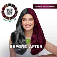 Garnier, Hair Colouring Creme, Long-lasting Colour, Smoothness & Shine, Color Naturals, Shade: 6.26 Plum Red, 55ml + 50g