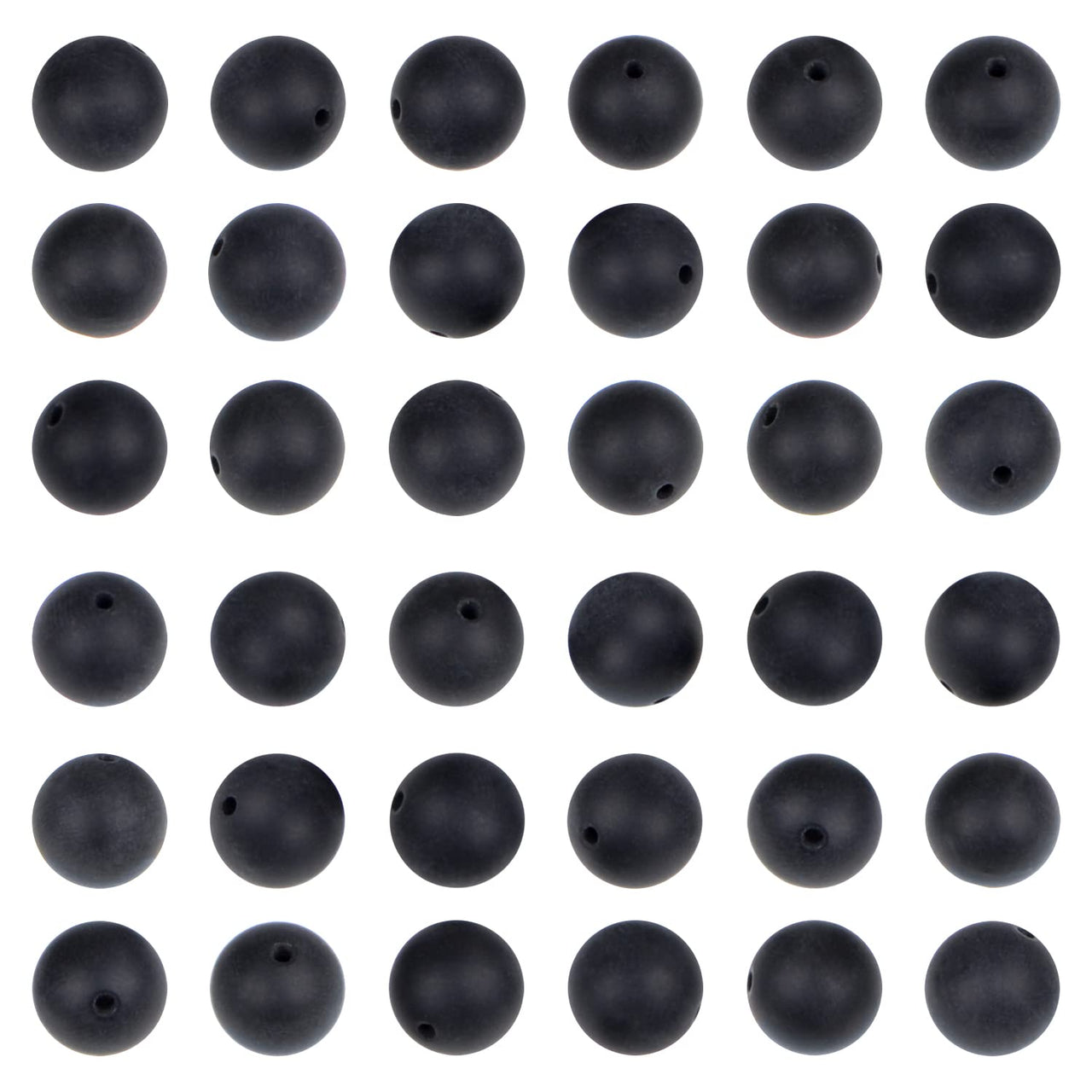 210pcs Natural Crystal Beads Stone Gemstone Round Energy Healing Loose Beads with Stretch Cord for Jewelry Making Bracelets Anklets (8mm 140pcs, Matte Black Onyx) 8mm 140pcs