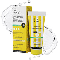 Sunscoop Hydrating Sunscreen | SPF 50+, PA++++ | Mineral Oil & Petroleum Free | Hydrating | Non-Comedogenic | No white cast | 45g