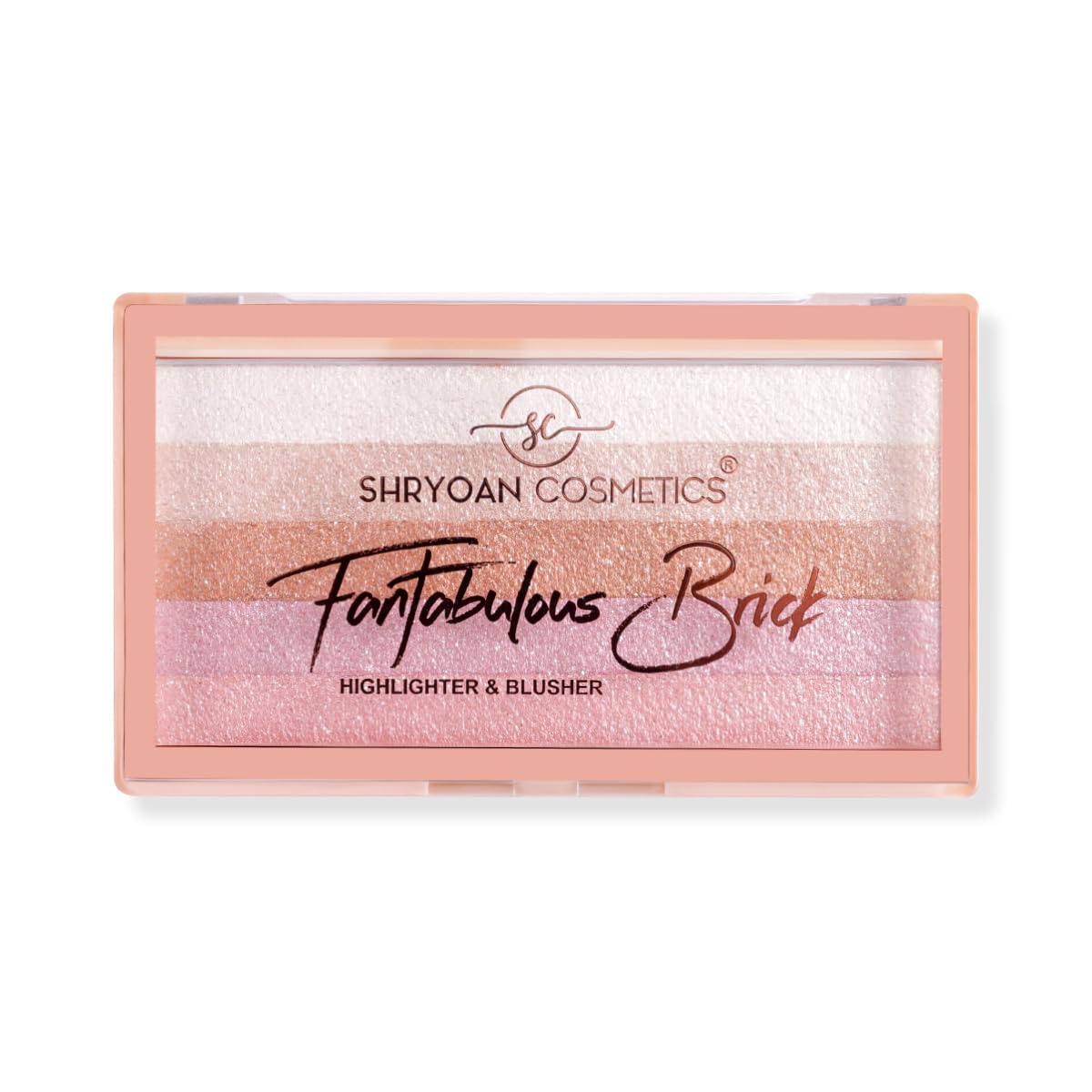 Shryoan Fantabulous Brick Highlighter & Blusher Palette| Highly Pigmented Powder with Glam Look & Flawless Finish (7g) (Shade 03)