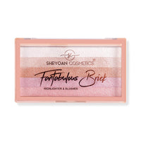 Shryoan Fantabulous Brick Highlighter & Blusher Palette| Highly Pigmented Powder with Glam Look & Flawless Finish (7g) (Shade 03)