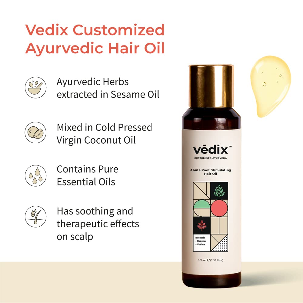 Vedix Ayurvedic Hair Care Combo Pack, Customized Hair Oil and Dry Shampoo for Dry Hair with Normal-Oily Scalp & Straight Hair - 200 ml