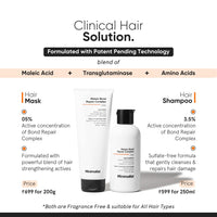 Minimalist Hair Mask For Frizzy Hair, Repairing Dry, Damaged & Dull Hair | Maleic Bond Repair Complex 05% with Transglutaminase, Amino Acids & Ceramides | For Damaged & Treated Hair | Controls Frizzy Hair | For Women & Men | 200 gm
