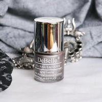 DeBelle Gel Nail Polish Polaris (Dark Metallic Grey Nail Paint)|Non UV - Gel Finish |Chip Resistant | Seaweed Enriched Formula| Long Lasting|Cruelty and Toxic Free| 8ml