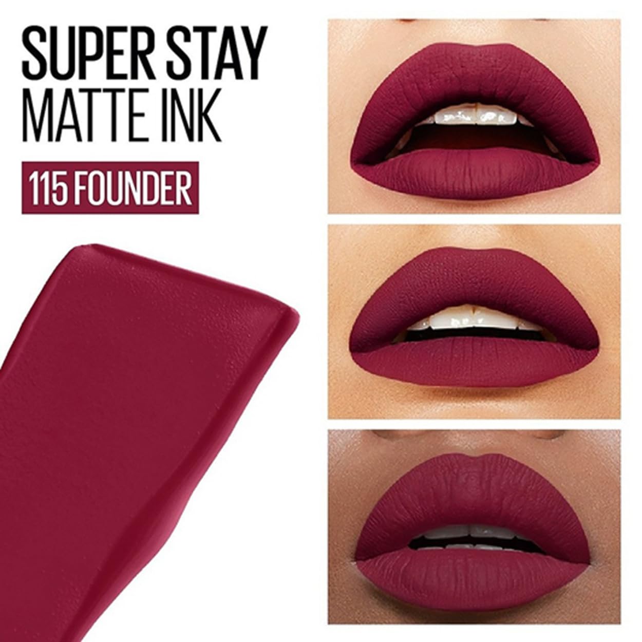 Maybelline New York Liquid Matte Lipstick, Long Lasting, 16hr Wear, Superstay Matte Ink, Founder, 5ml