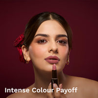 Pilgrim Matte Me Up Bullet Lipstick 4.2g | Creamy, Lightweight, Bold, Non Drying | SPF 30 | Enriched With Hyaluronic Acid & Spanish Squalane | Lipstick for dusky skin tone | Cupid's Pink-03