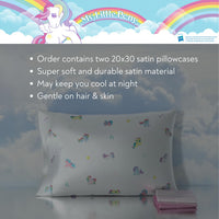 Squishmallows Bedding Silky Satin Standard Beauty Silky Satin King Size Pillowcase Cover 20x36 for Hair and Skin, (Officially Licensed Product) Squishmallows - Sleepy Mallow King (U.S. Standard)
