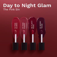 Pilgrim Matte Mini Liquid Lipstick 4 in 1 Pack Smudgeproof, Hydrating & Lightweight (The Pink Sin, 4 ml)