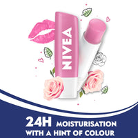 NIVEA Lip Balm, Soft Rose, 4.8g and NIVEA Lip Balm, Fruity Watermelon Shine, 4.8g