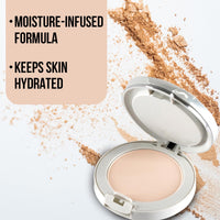 Hilary Rhoda Ivory Slay All Day Compact | 2 In 1 Compact | Matte & Shimmer Finish Compact | 9 To 9 Stay Compact | Moisture-Infused Compact | Compact With Sponge | Weightless Formula | 20G