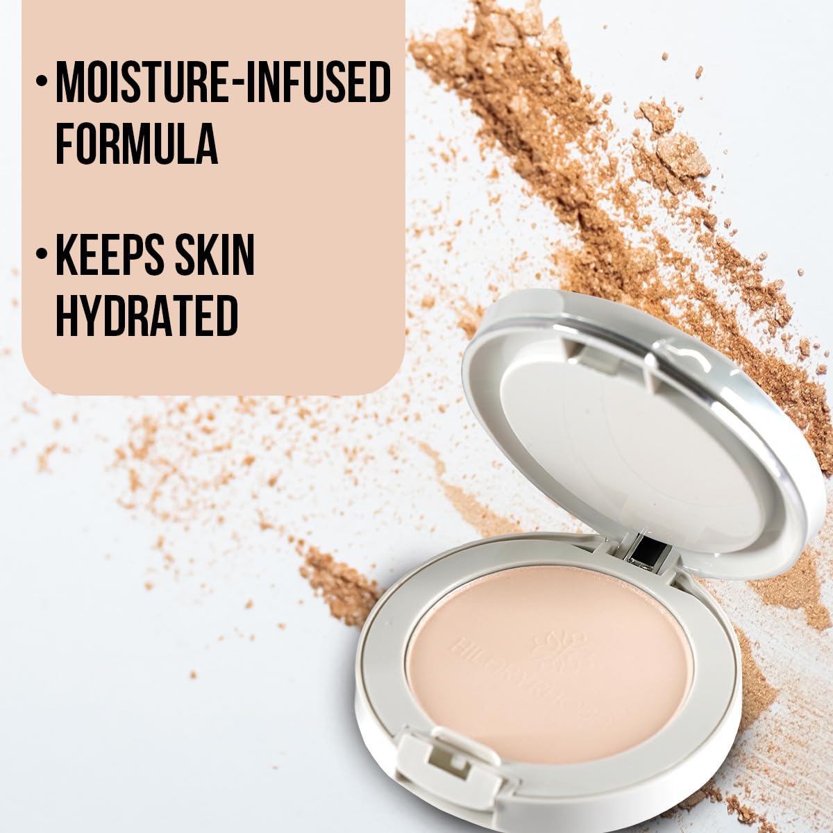 Hilary Rhoda Slay All Day 2 in 1 Compact | Matte & Shimmer Finish | Moisture-Infused With Sponge | 20g (Sand - Shade 04)