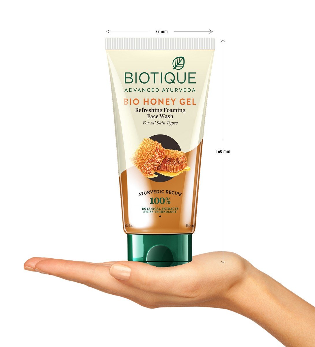 Biotique Bio Sandalwood Sunscreen For All Skin Types Ultra Soothing Face Lotion, Spf 50+, 50Ml And Bio Honey Gel Refreshing Foaming Face Wash, 150Ml, Pack Of 1
