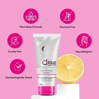 Qraa Advanced Lacto Dark Underarm Cream,For Even Toned Underarms | Paraben Free | For Dark Body Parts| Pack of 1 (50gm)
