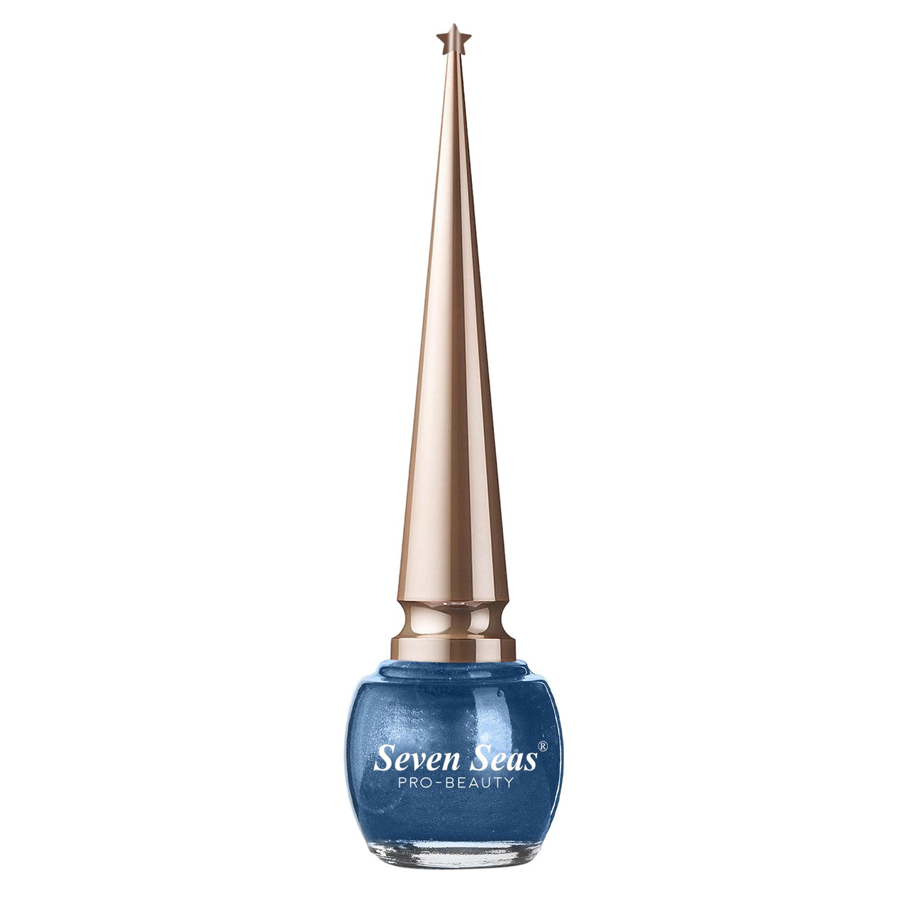 Seven Seas Liquid Color Eyeliner - 5ml | Waterproof | Smudgeproof | Long Lasting | Eyeliner for Women (Pearl Blue, 5ml)