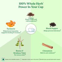 A TATA Product - Organic India Tulsi Ginger Turmeric - 25 Tea Bags, Boosts Immunity, Supports Healing & Recovery, Rich in Antioxidants, Made with Tulsi, Turmeric, Cinnamon, and Pepper