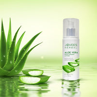 Jovees Herbal Aloe Vera Moisturising Lotion |With Sandal And Peach Extract |Nousishes, Heals and Hydrates Skin | For Oily And Sensitive Skin | Alcohol And Paraben Free |, 200ml