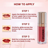 FLiCKA R U Ready Matte Finish liquid Lipstick For Women| Transfer Proof, Smudge Proof, Non-Sticky, Creamy Lightweight Lipstick For Women, 03 Bare Love 5ml