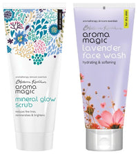 Aroma Magic Face Wash 100 ml (Lavender) & Aroma Magic Mineral Glow Scrub, 200ml