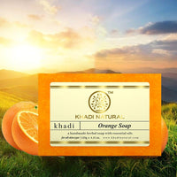 Khadi Natural Herbal Orange Soap, 125g - Pack of 2