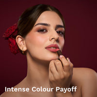 Pilgrim Matte Me Up Bullet Lipstick 4.2g | Creamy, Lightweight, Bold, Non Drying | SPF 30 | Enriched With Hyaluronic Acid & Spanish Squalane | Lipstick for dusky skin tone | Pink Romance -14