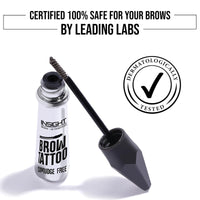 Insight Cosmetics Brow Tattoo | Smudgefree, Fade proof & Waterproof Formula | Sculpts & Defines Eyebrow | 5 g (EB02-Black)