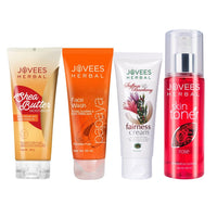 Jovees Herbal Shea butter Moisturiser (50g) + Papaya Face wash (50ml) + Saffron cream (60g) + Rose Toner (100ml) Set Of 4
