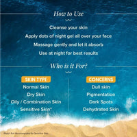 Aqualogica Glow+ Mousse Vitamin C Night Gel with Papaya for Pigmentation & Dark Spots for Men & Women - for Oily, Dry & Glowing Skin -50g