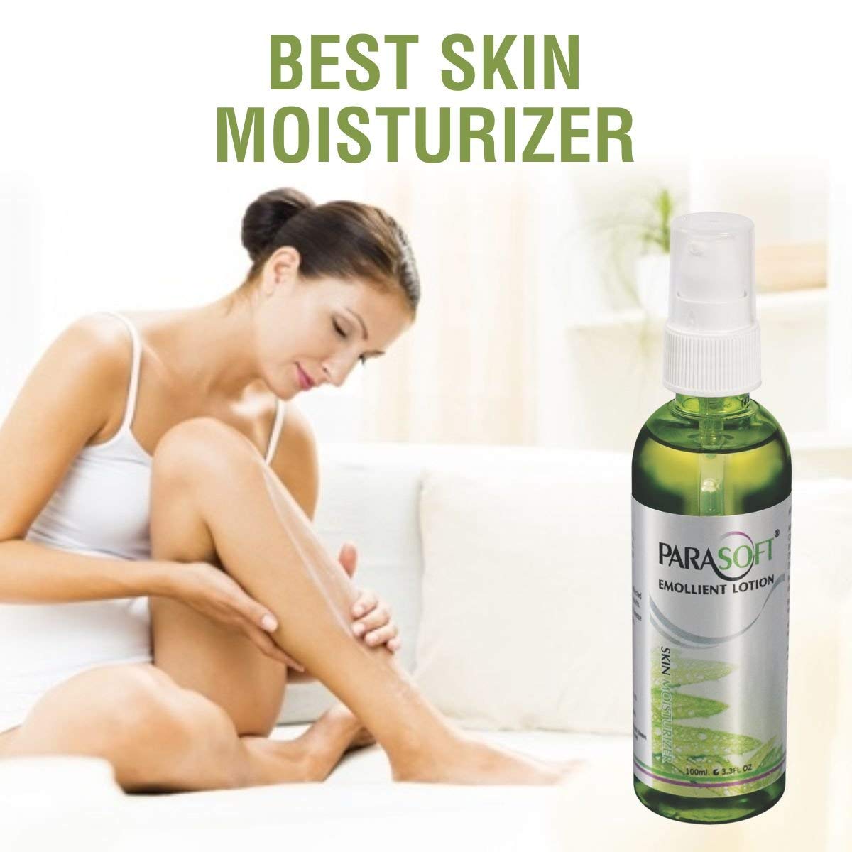 Parasoft Body & Face Moisturizing, Ultra Nourishing & Hydrating Emollient Lotion with Goodness of Aloe vera For Very Dry & Sensitive Skin For Men & Women-100ml (Pack of 3)