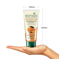 Biotique Bio Papaya Visibly Ageless Face Wash, Pack of 2, 200 ml (2 x 100 ml) and Biotique Bio Honey Gel Refreshing Foaming Face Wash for All Skin Types, 100ml
