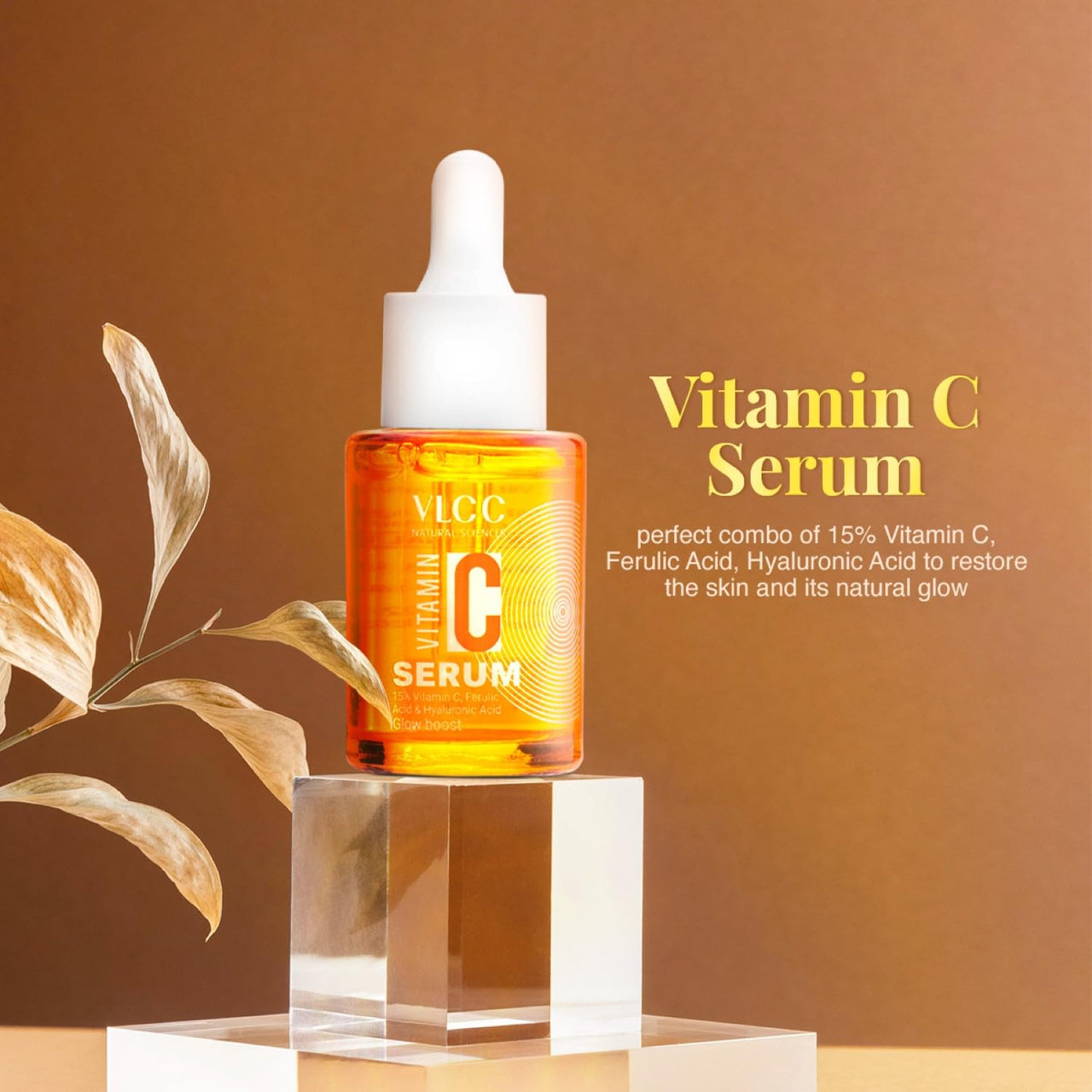 VLCC Vitamin C Serum - 30ml | Ferulic Acid - Protects Skin, Reduces Fine Lines and Wrinkles | Hyaluronic Acid - Stimulates Regeneration, and Skin Hydration with 15% Vitamin C