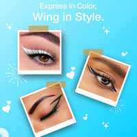 DAZLLER Liquid Eyeliner Waterproof, 9.5Ml, Black + Blue, Smudge-Proof, Matte Finish, One Stroke Application, Long-Lasting, Deeply Pigmented, Lightweight, Quick-Drying