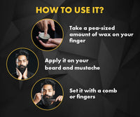 UrbanGabru Beard & Mustache Wax (50 gm) for Strong Hold | Natural Beard Wax | Enriched with Vitamin E & Omega-3 | Gives Natural Shine