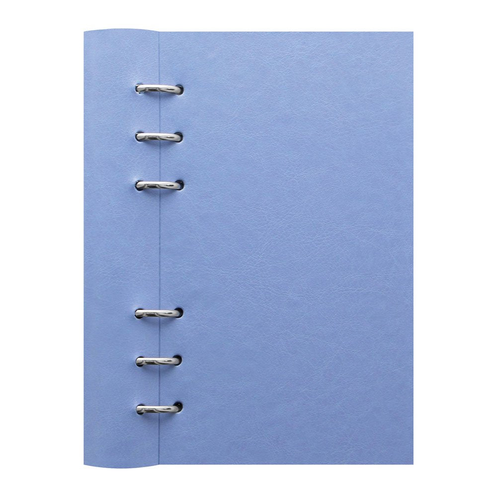 Filofax Clipbook, Classic Refillable Notebook, Vista Blue Personal (6.75 x 3.75") Ruled, Plain and Quadrille Notes Pages, Undated Planner, Yearly, Monthly and Weekly Calendar (B023633) A5