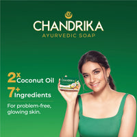 Chandrika Glycerine Soap Pack Of 6, 125g Each & Ayurvedic Handmade Soap, 125g (Pack Of 3) With Free 75g