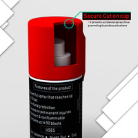 NEWISH Black Pepper Spray for self Defence Small Pocket Size - Reliable and Effective Self-Defense 50 Time Spray