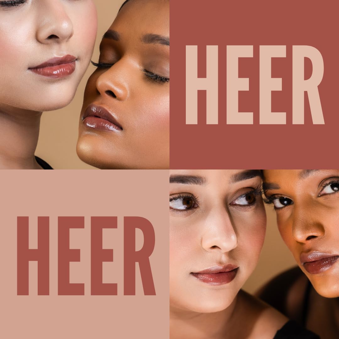 MyHues HyGlow Lip Elixir, Lip Gloss and Oil Hybrid, Nourishing Jojoba, Almond, Squalane 100% (Plant Derived), Shea Butter, Moisturizing, Buildable Colour, Glossy Finish (Mocha Brown (Heer))