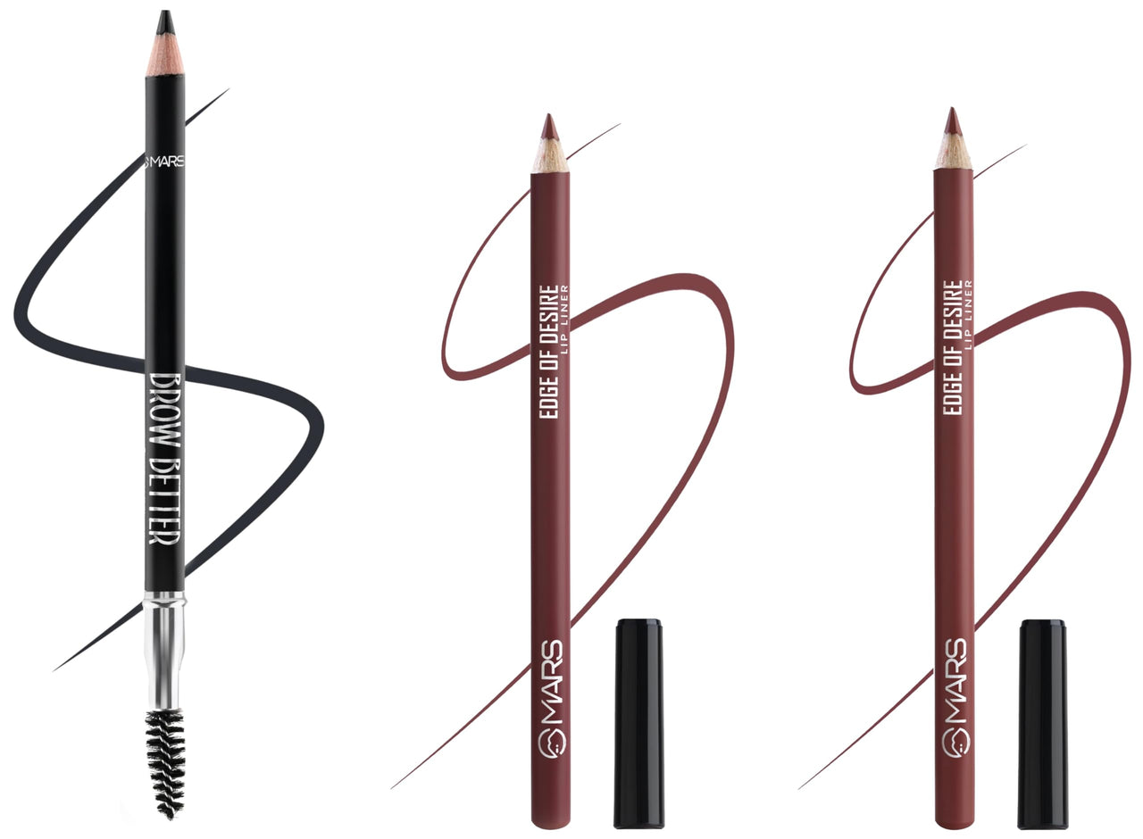 MARS Brow Pencil, Matte Liner Black, Brown