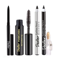 Dazller College Makeup Essentials 4 - Eyes on Point|Kajal|Mascara|Eyeliner|Eyebrow|Water-Resistant|Smudge-proof|Starter Makeup Kit for Women|7.45g