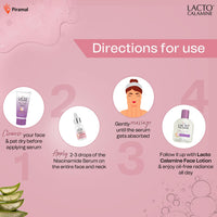 Lacto Calamine 10% Niacinamide Face Serum | 30ml | Pore Minimizing, Acne Marks, Blemishes & Oil Balancing | Face Serum for Women & Men | Reduces Pigmentation | Dermatologically Tested & Fragrance Free