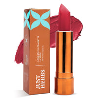 Just Herbs Ultra Matte Bullet Lipstick Nourishing Non Drying and Long Stay Lipsticks for Women 4 g (Grape Goddess)