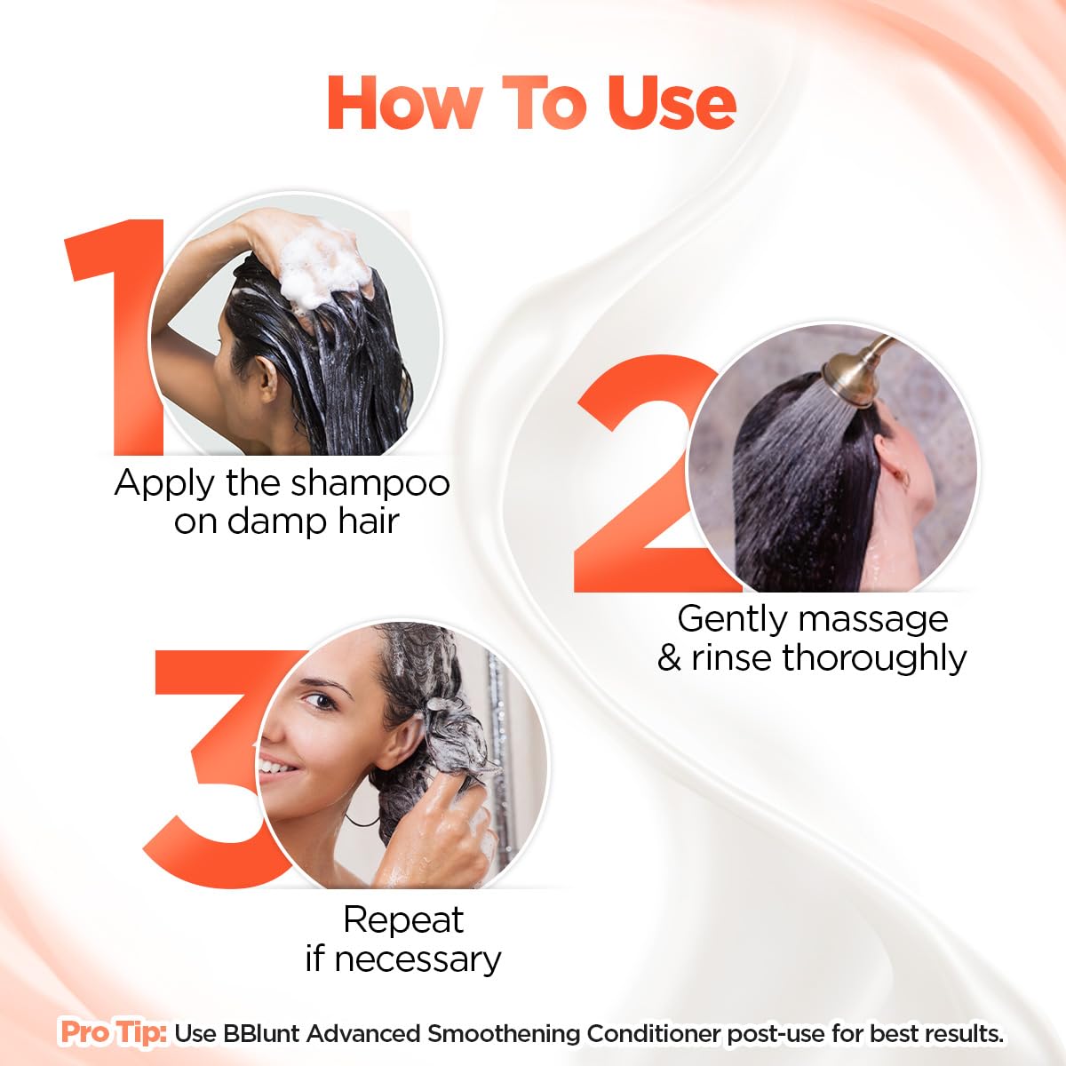 BBLUNT Advanced Smoothening Shampoo with Keratin & Hyaluronic Acid - 300ml Makes Hair Frizz-Free & Straighter | Gently Cleanses | Adds Spectacular Shine | SLS & Paraben-Free | For Men & Women