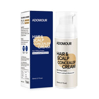 ADOMOUR Hair & Scalp Concealer Cream, 50ml | Covers Grey Roots & Bald Spots Instantly | Sweat Resistant & Stain Proof 24 Hour Formula | Professional & Natural Looking Hair Coverage | For Men & Women