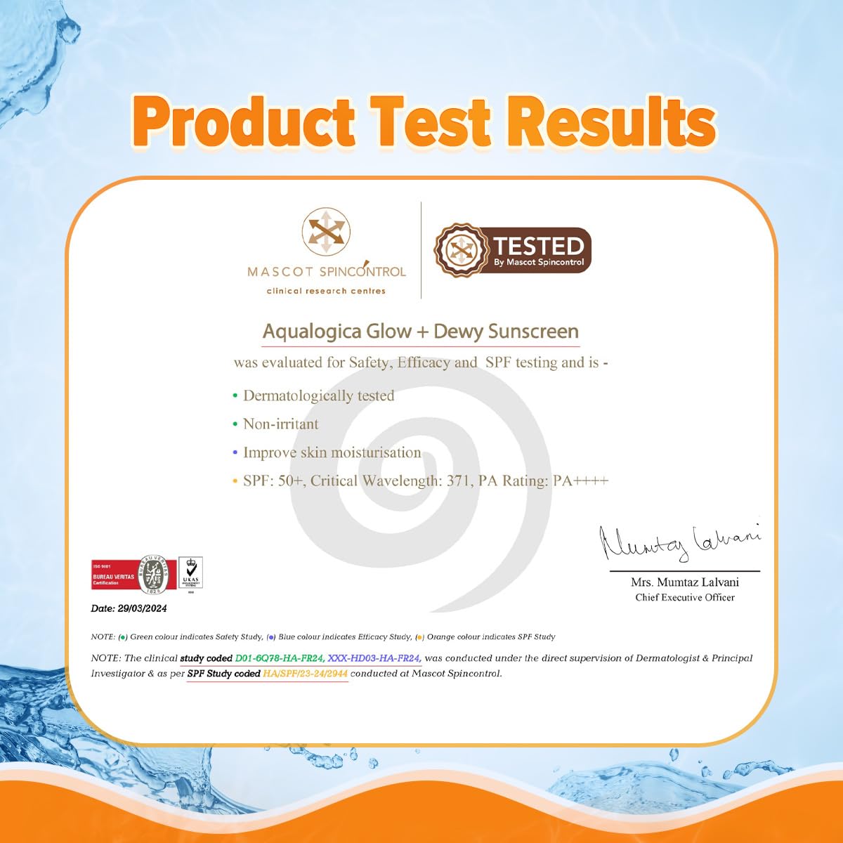 Aqualogica Glow+ Dewy Sunscreen SPF 50 PA++++ with Papaya & Vitamin C | For Dry, Sensitive, Oily & Combination Skin | UVA/B & Blue Light Protection | Fragrance-Free | For Men & Women | 50g