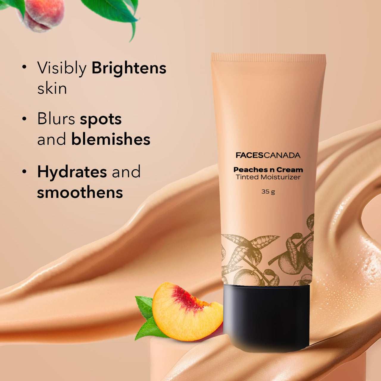 FACESCANADA 2-Step Glow Getter Makeup Kit - Rose Gold Strobe Cream (30Ml) & Peaches N Cream Tinted Moisturizer - Light (35G) | Pack Of 2