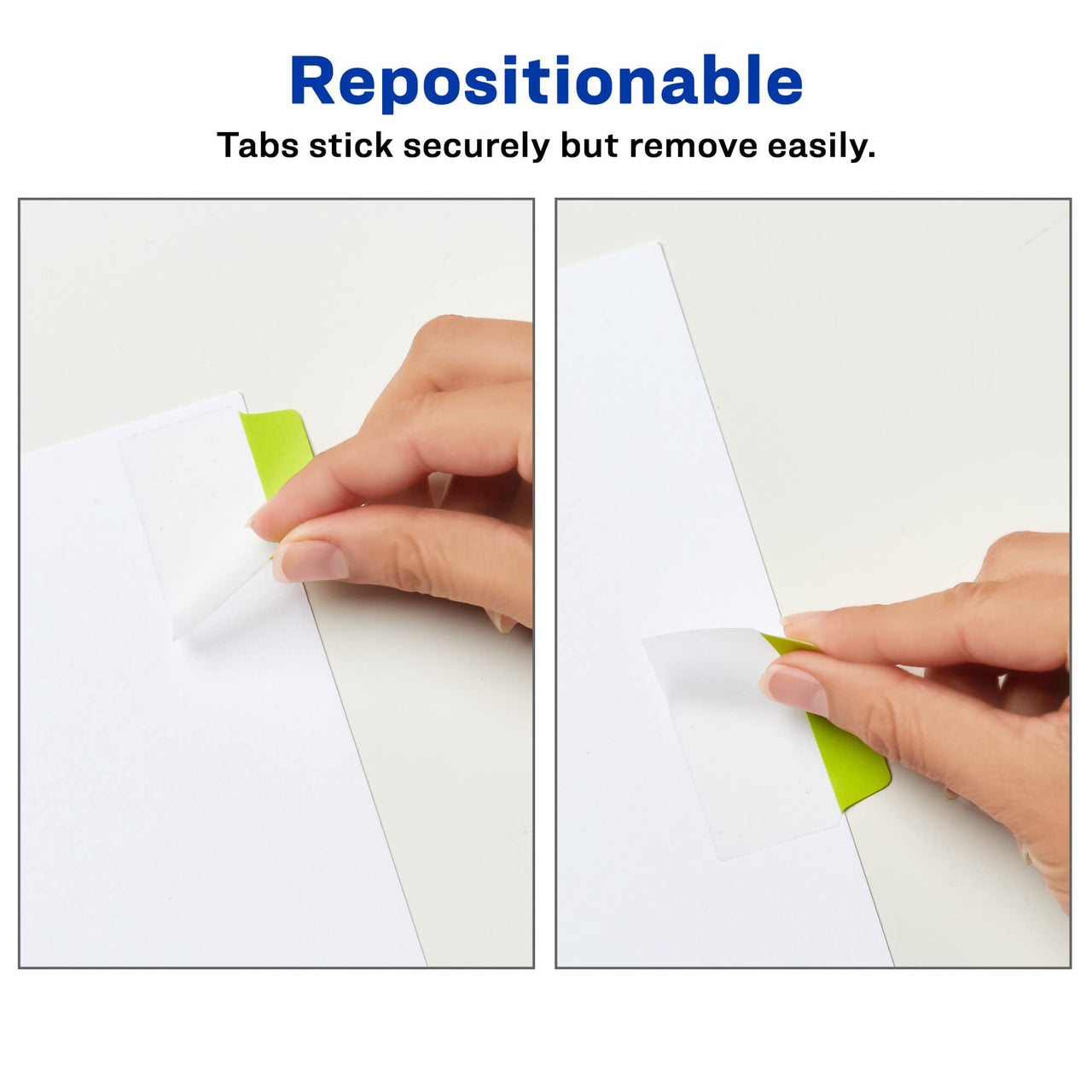 Avery Multiuse Ultra Tabs, 2" x 1.5", 2-Side Writable, Neon Pink/Green/Orange, 24 Repositionable Tabs (74753) 24 tabs Assorted Neon