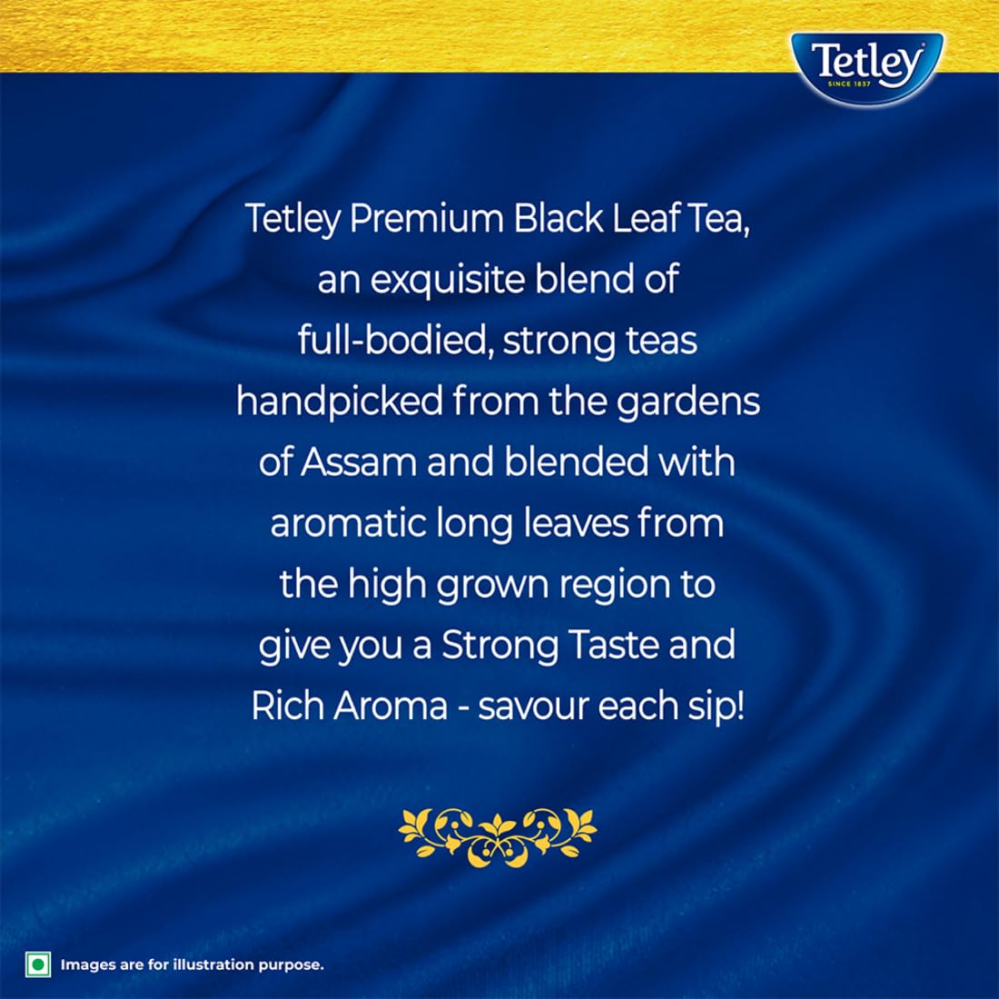 Tetley | Premium Black Leaf Tea | Rich Aroma & Strong Taste with Added Long Leaves | 250gm