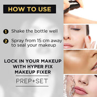 Seven Seas Hyper Fix Makeup Long Lasting Misty Finish Professional Makeup Fixer Spray For Face Makeup | Vitamin- E | Light Weight, Quick Dry Makeup Setting Spray