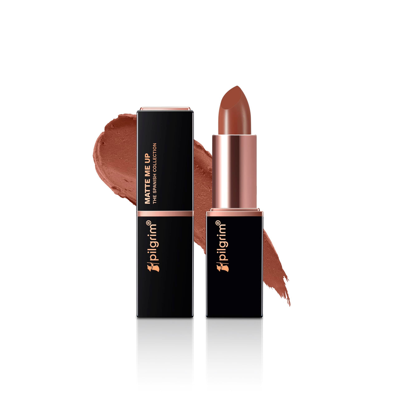 Pilgrim Matte Bullet Lipstick Intense Colour Transferproof & Smudgeproof Nude Mystery -05,Peach