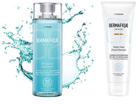 Dermafique All Important Skin Toner, Aqua Marine, 150ml & Dermafique Vitality Flash Facial Cleanser, 100ml