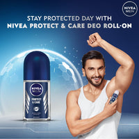 NIVEA Men Fresh Woody Protect And Care Roll On, 50Ml, Pack Of 1